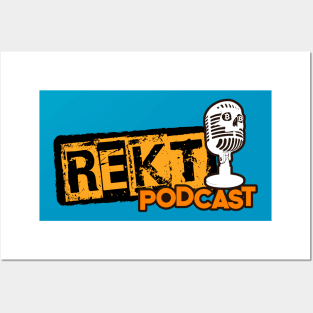 Rekt Podcast with Mic Posters and Art